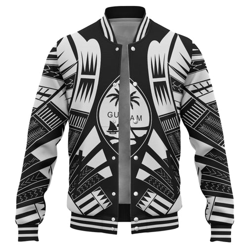 Guam Baseball Jacket Polynesian Tribal Premium Style