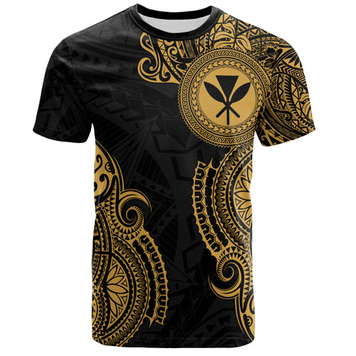 Hawaii T-Shirt Tribal Polynesia Half With Seal Kanaka