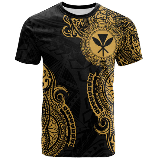 Hawaii T-Shirt Tribal Polynesia Half With Seal Kanaka