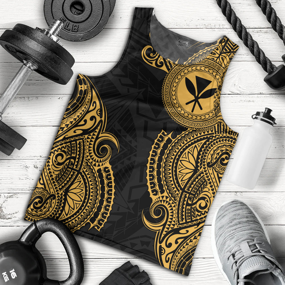 Hawaii Tank Top Tribal Polynesia Half With Seal Kanaka