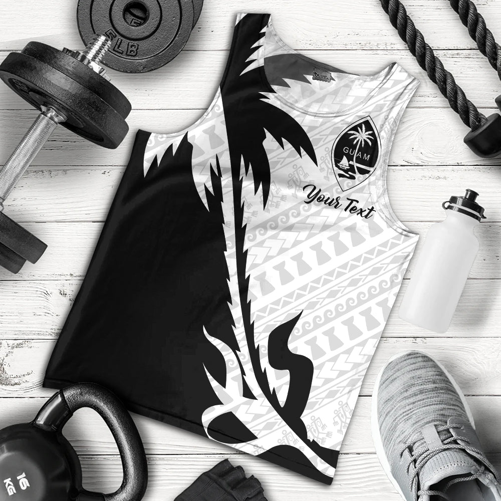 Guam Tank Top Custom Tribal Coconut Tree Half Style