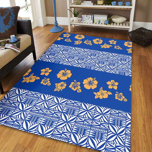 Samoa Area Rug Hibiscus Pattern Island
