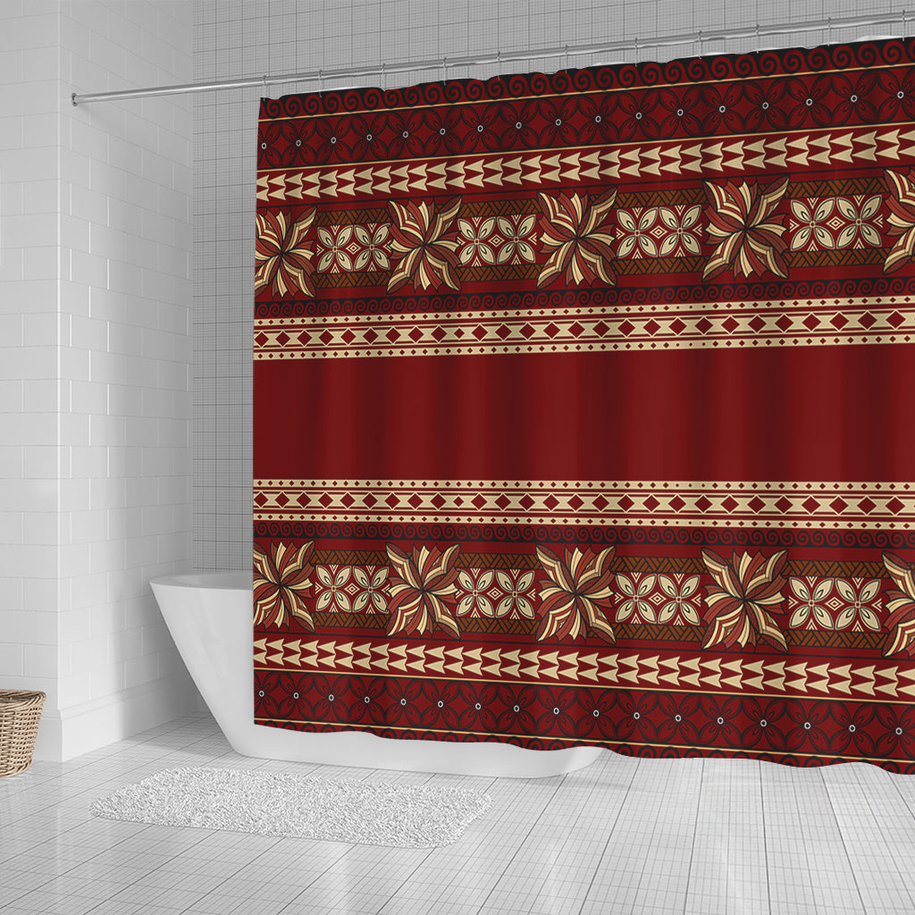 Samoa Shower Curtain Siapo Pattern Design