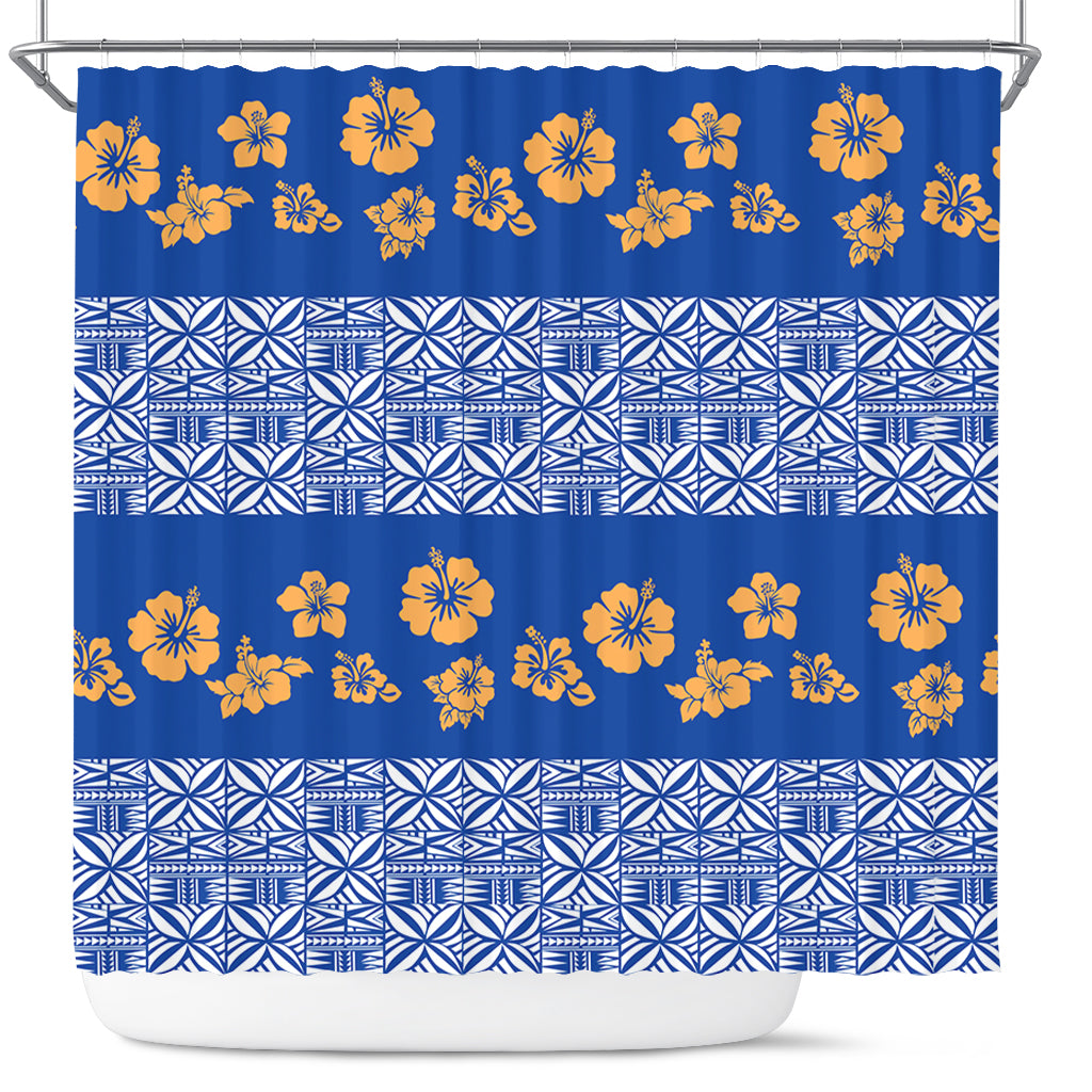 Samoa Shower Curtain Hibiscus Pattern Island