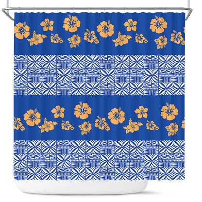 Samoa Shower Curtain Hibiscus Pattern Island