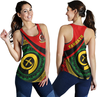 Vanuatu Women Tank Custom Melanesian Tribal Circle Tattoo Style