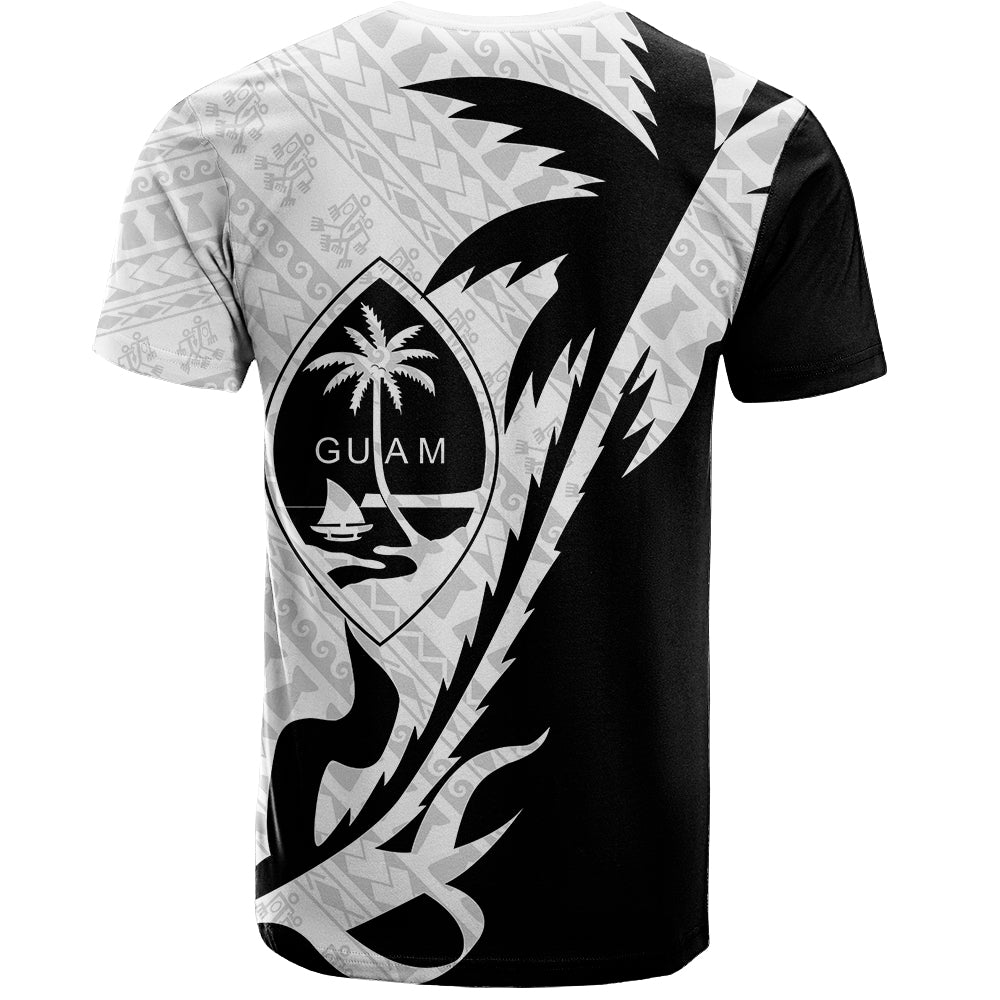 Guam T-Shirt Custom Tribal Coconut Tree Half Style