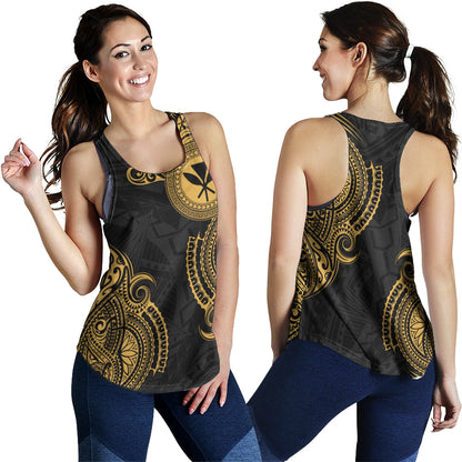 Hawaii Women Tank Tribal Polynesia Half With Seal Kanaka