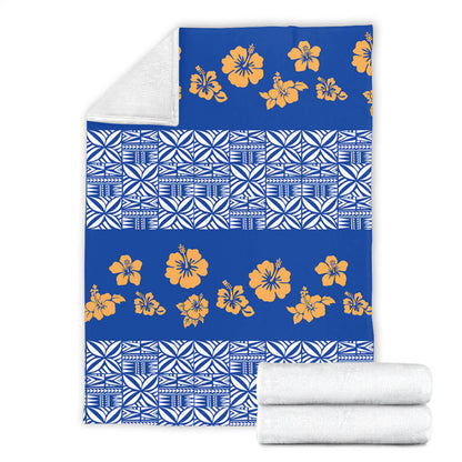 Samoa Premium Blanket Hibiscus Pattern Island