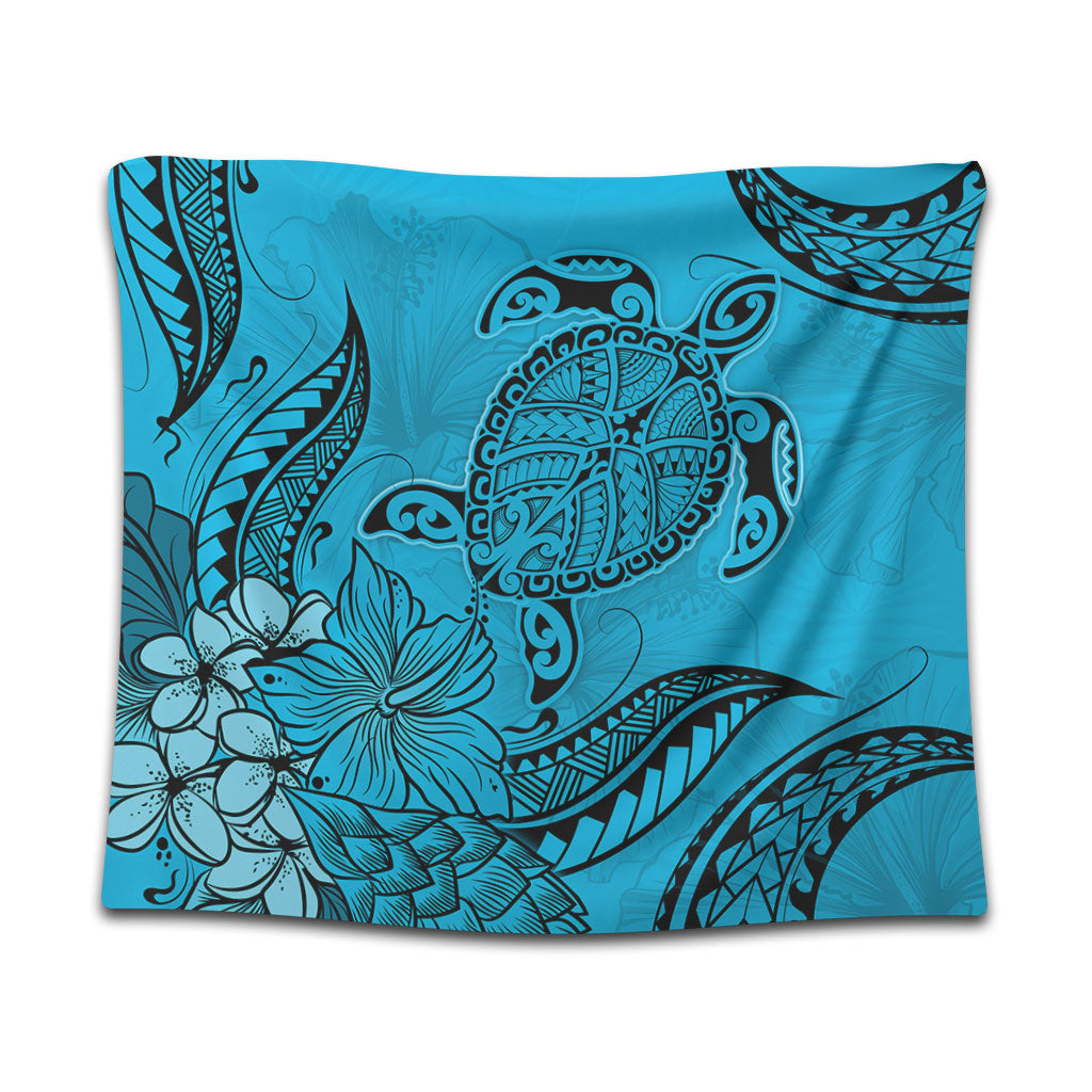 Hawaii Tapestry Tribal Turtle And Flowers Island Life