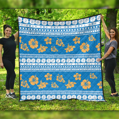 Fiji Premium Quilt Tapa Flower Fabric Print