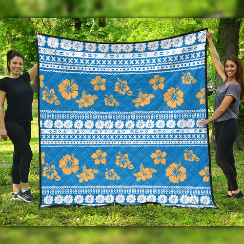Fiji Premium Quilt Tapa Flower Fabric Print