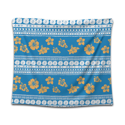 Fiji Tapestry Tapa Flower Fabric Print