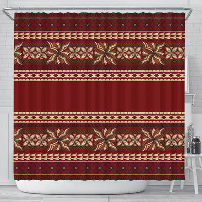 Samoa Shower Curtain Siapo Pattern Design