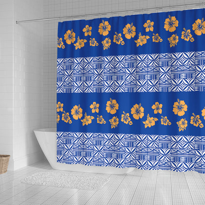 Samoa Shower Curtain Hibiscus Pattern Island