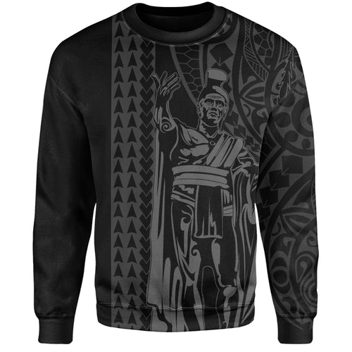 Hawaii Sweatshirt Polynesian Tribal King Kamehameha I Kakau