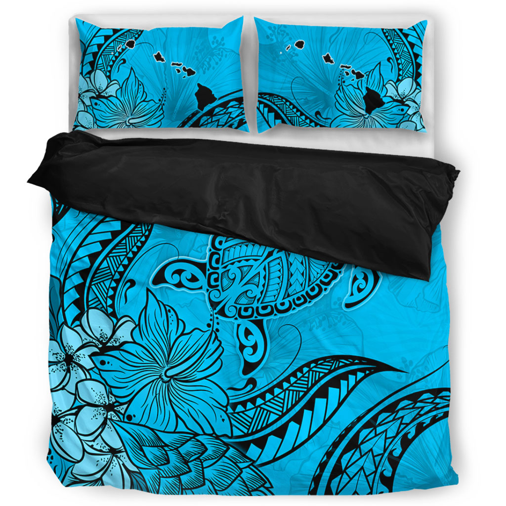 Hawaii Bedding Set Tribal Turtle And Flowers Island Life