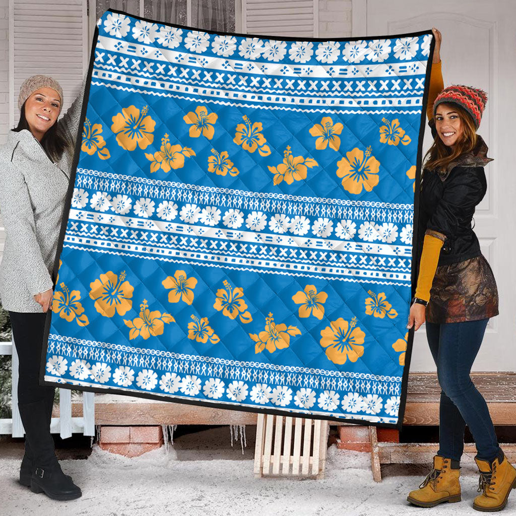 Fiji Premium Quilt Tapa Flower Fabric Print