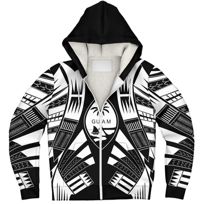 Guam Sherpa Hoodie Polynesian Tribal Premium Style