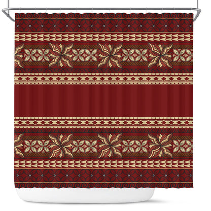 Samoa Shower Curtain Siapo Pattern Design