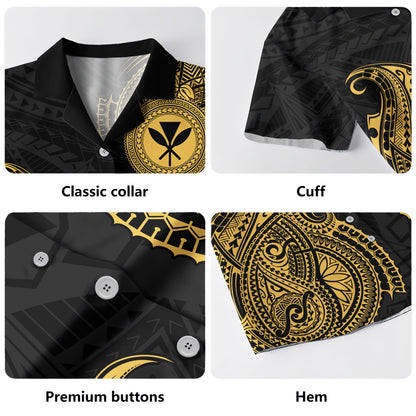 Hawaii Hawaiian Shirt Tribal Polynesia Half With Seal Kanaka