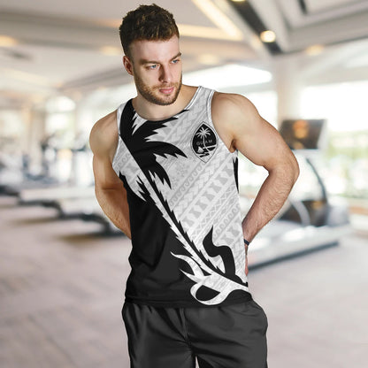 Guam Tank Top Custom Tribal Coconut Tree Half Style