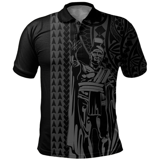 Hawaii Polo Shirt Polynesian Tribal King Kamehameha I Kakau