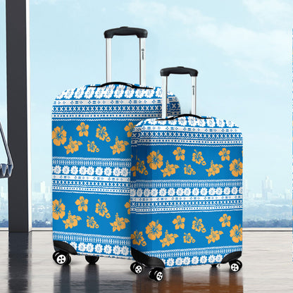 Fiji Luggage Cover Tapa Flower Fabric Print