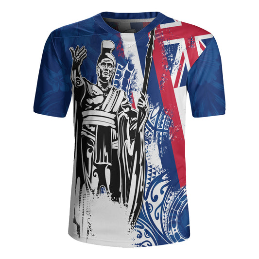 Hawaii Rugby Jersey King Kamehameha I Flag Tropical