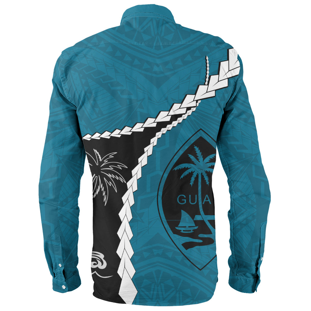 Guam Long Sleeve Shirt Tribal Spirits Coconut Tree