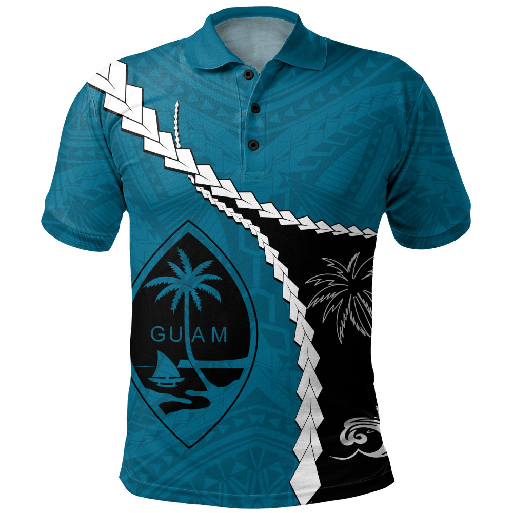 Guam Polo Shirt Tribal Spirits Coconut Tree