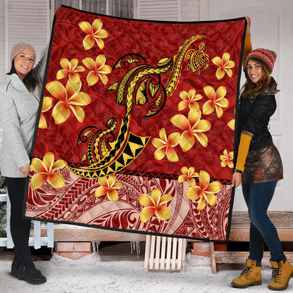 Hawaii Premium Quilt Plumeria Flower Fabric Design