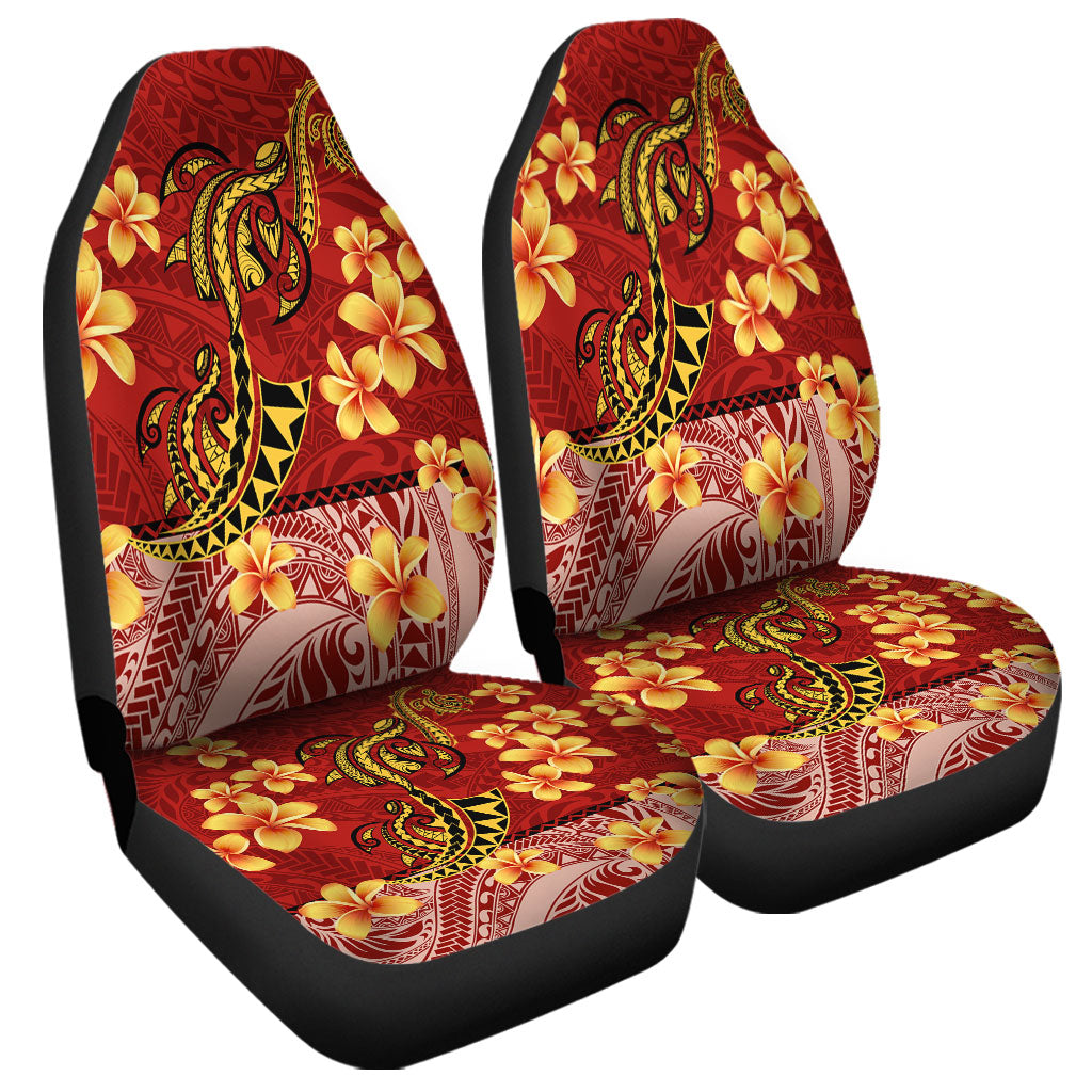 Hawaii Car Seat Covers Plumeria Flower Fabric Design