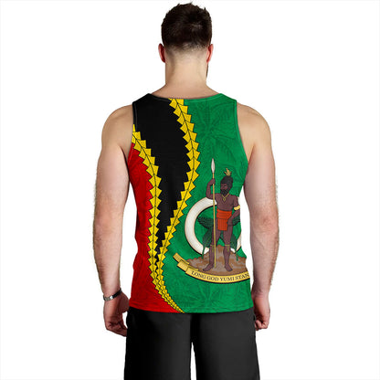 Vanuatu Tank Top Tattoo With Tree Coconut Pattern