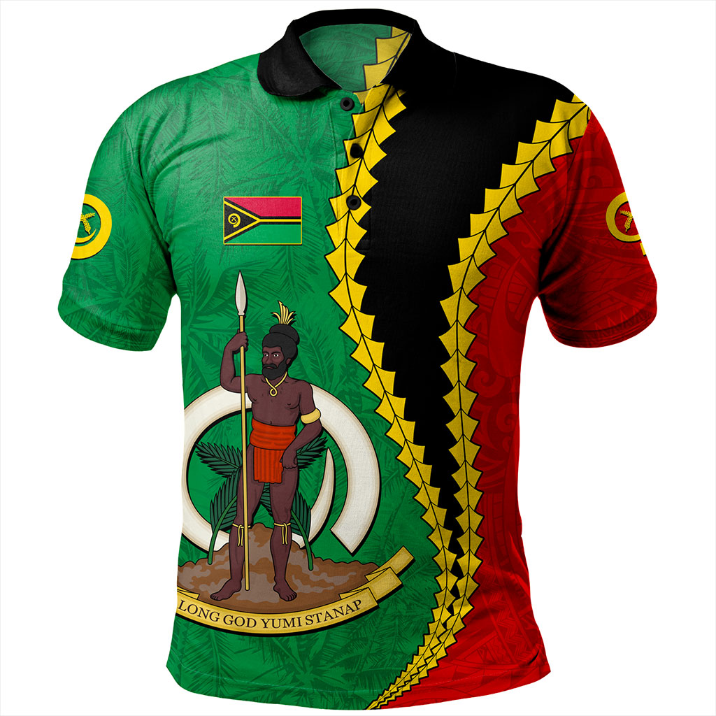 Vanuatu Polo Shirt Tattoo With Tree Coconut Pattern