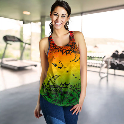 Vanuatu Women Tank Polynesia Tribal Pattern With Map