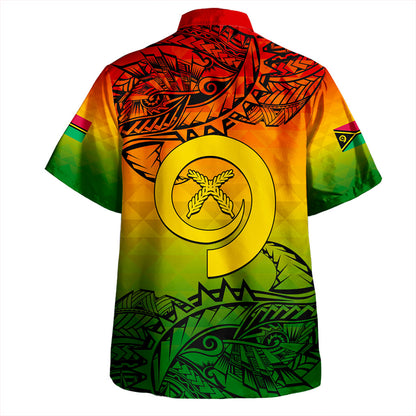 Vanuatu Hawaiian Shirt Polynesia Tribal Pattern With Map