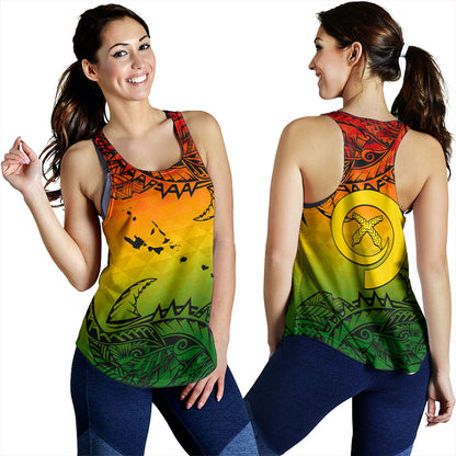 Vanuatu Women Tank Polynesia Tribal Pattern With Map