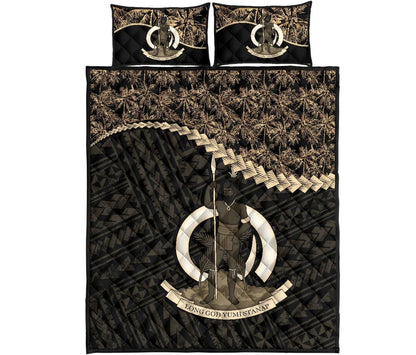 Vanuatu Polynesian Quilt Bed Set Golden Coconut