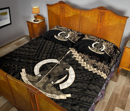 Vanuatu Polynesian Quilt Bed Set Golden Coconut