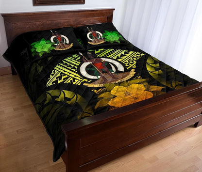 Vanuatu Polynesian Quilt Bed Set Hibiscus Reggae