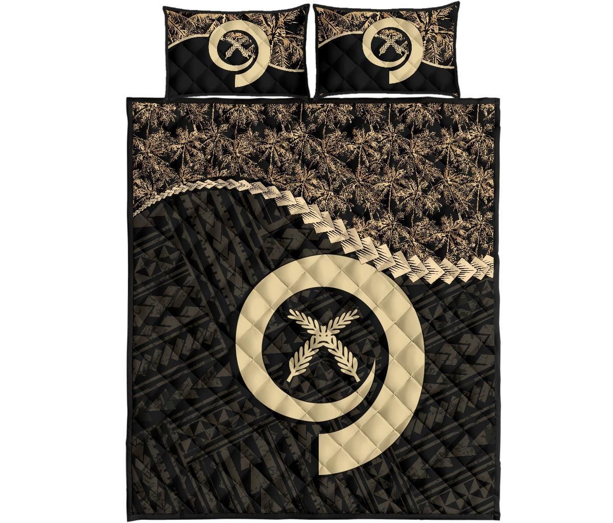 Vanuatu Polynesian Quilt Bed Set Golden Coconut