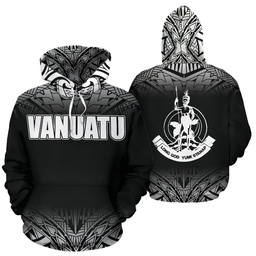 Vanuatu All Over Hoodie Fog Black Style