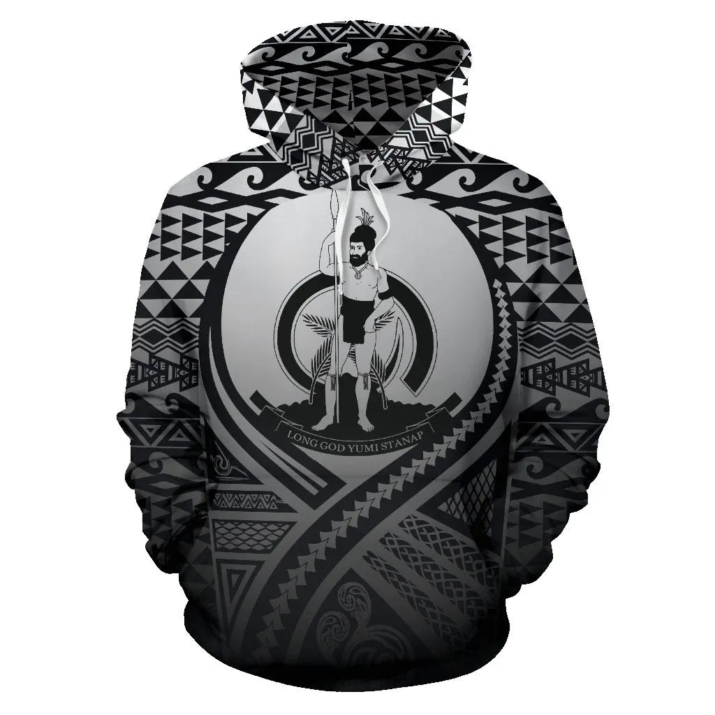 Vanuatu All Over Hoodie Lift Up Black