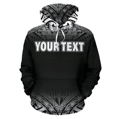 Vanuatu All Over Custom Personalised Hoodie - Black Fog Style