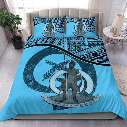 Vanuatu Duvet Cover Set - Vanuatu Coat Of Arms Blue