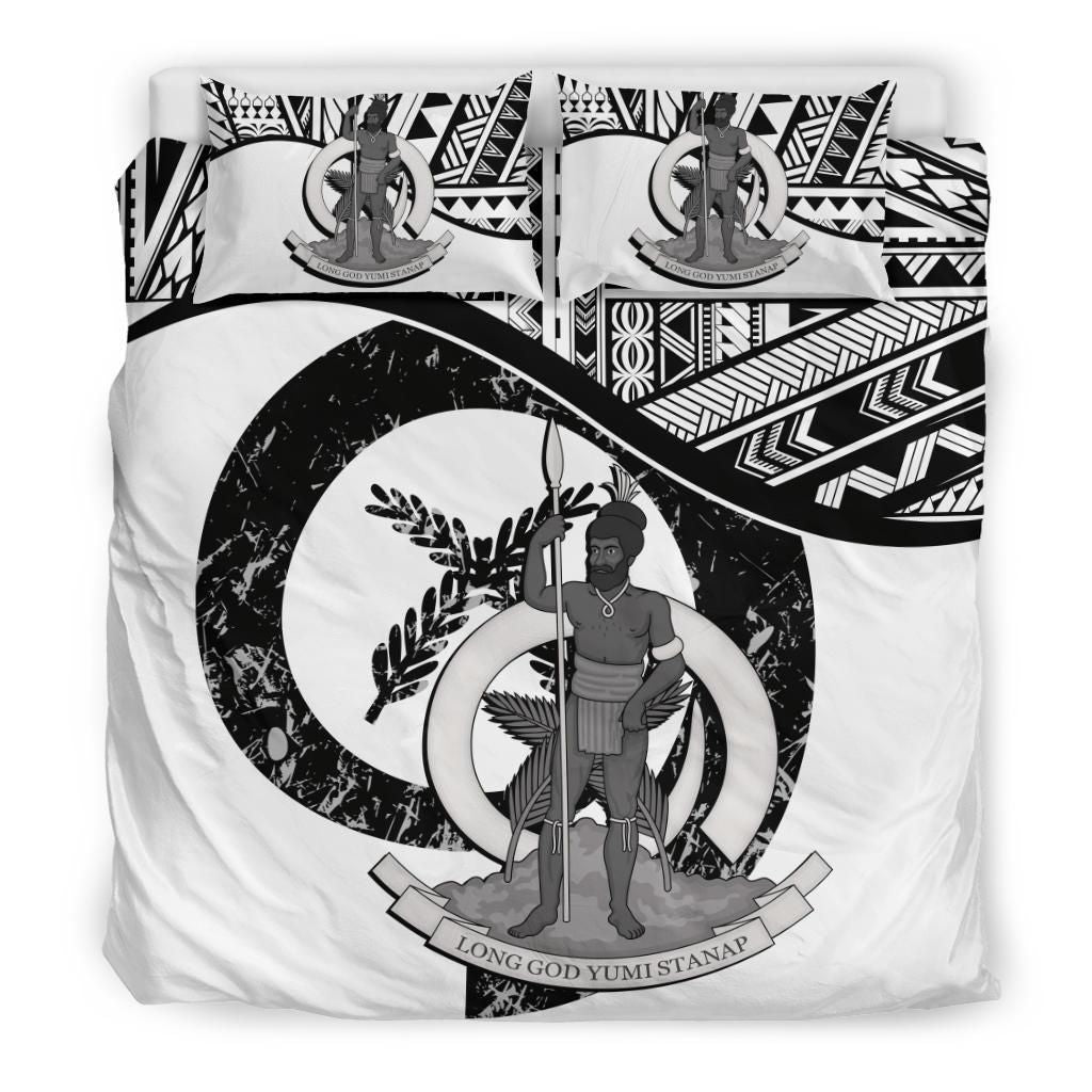 Vanuatu Duvet Cover Set - Vanuatu Coat Of Arms White