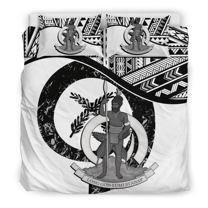 Vanuatu Duvet Cover Set - Vanuatu Coat Of Arms White