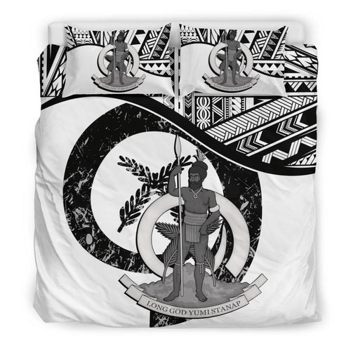 Vanuatu Duvet Cover Set - Vanuatu Coat Of Arms White