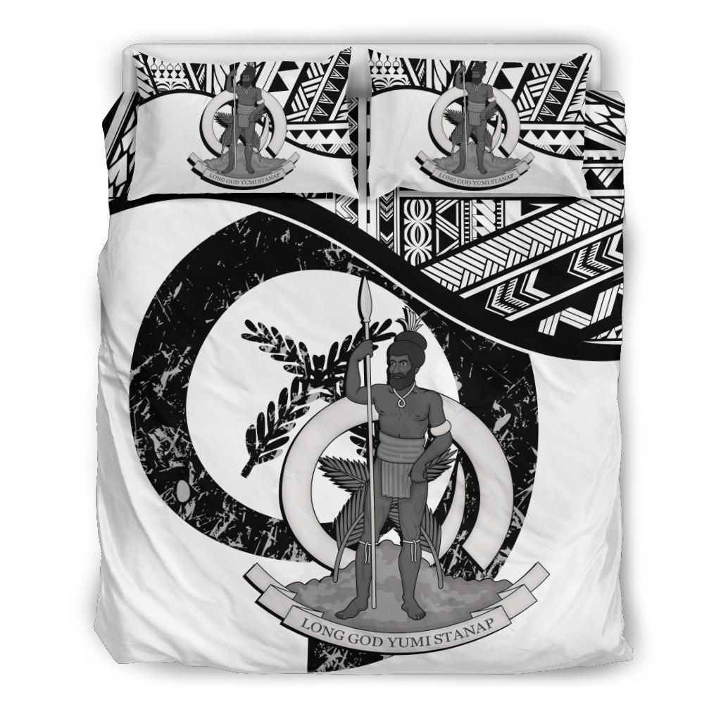 Vanuatu Duvet Cover Set - Vanuatu Coat Of Arms White